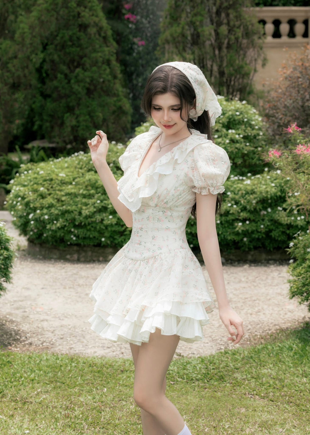 Yuchi dress with turban