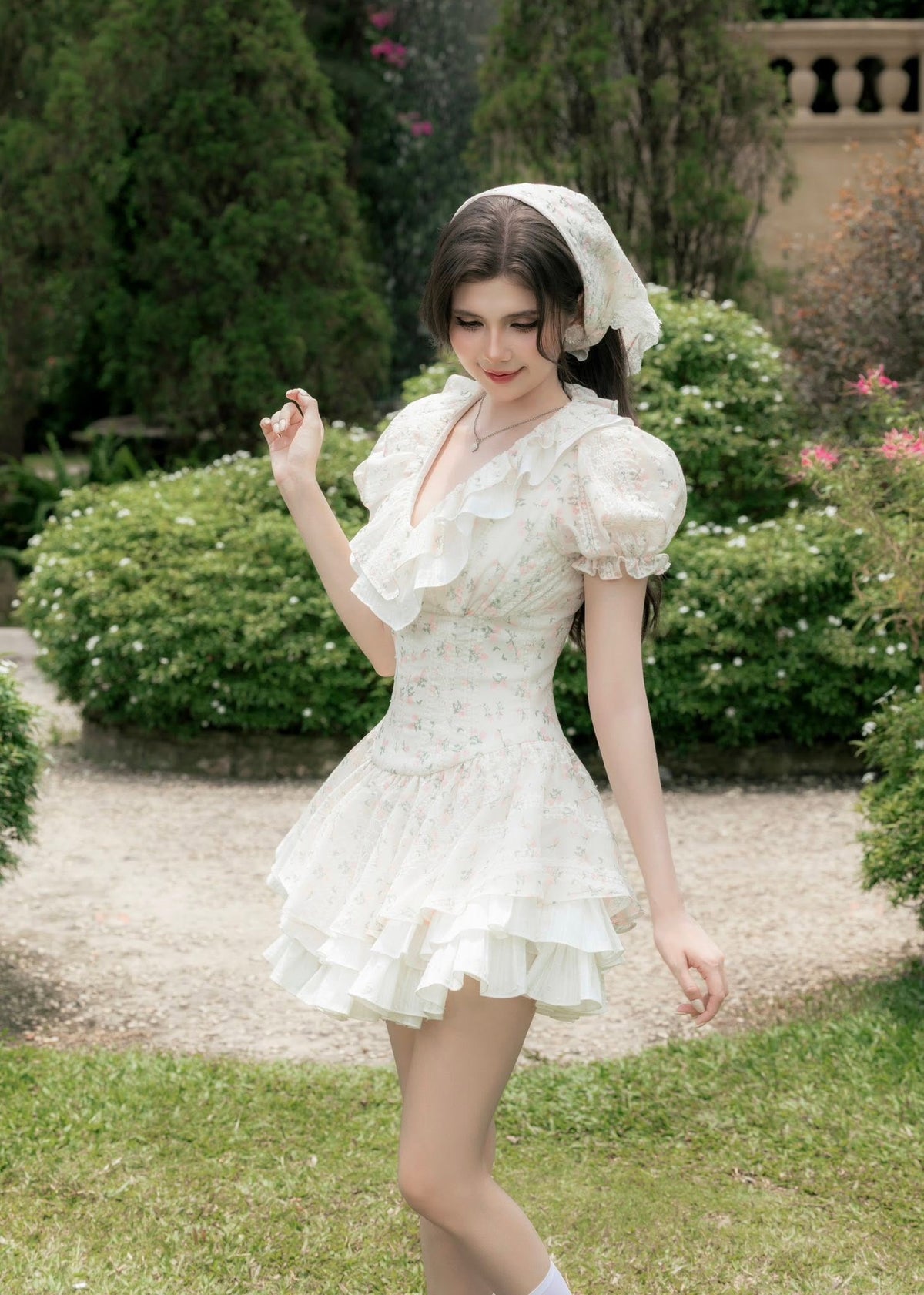 Yuchi dress with turban