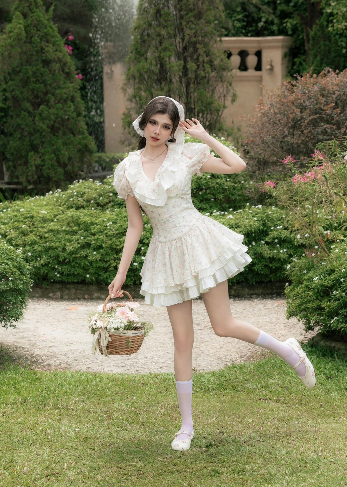 Yuchi dress with turban