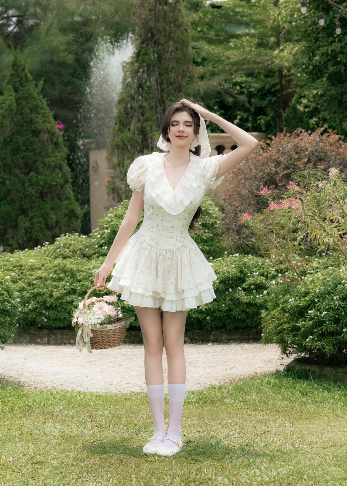 Yuchi dress with turban