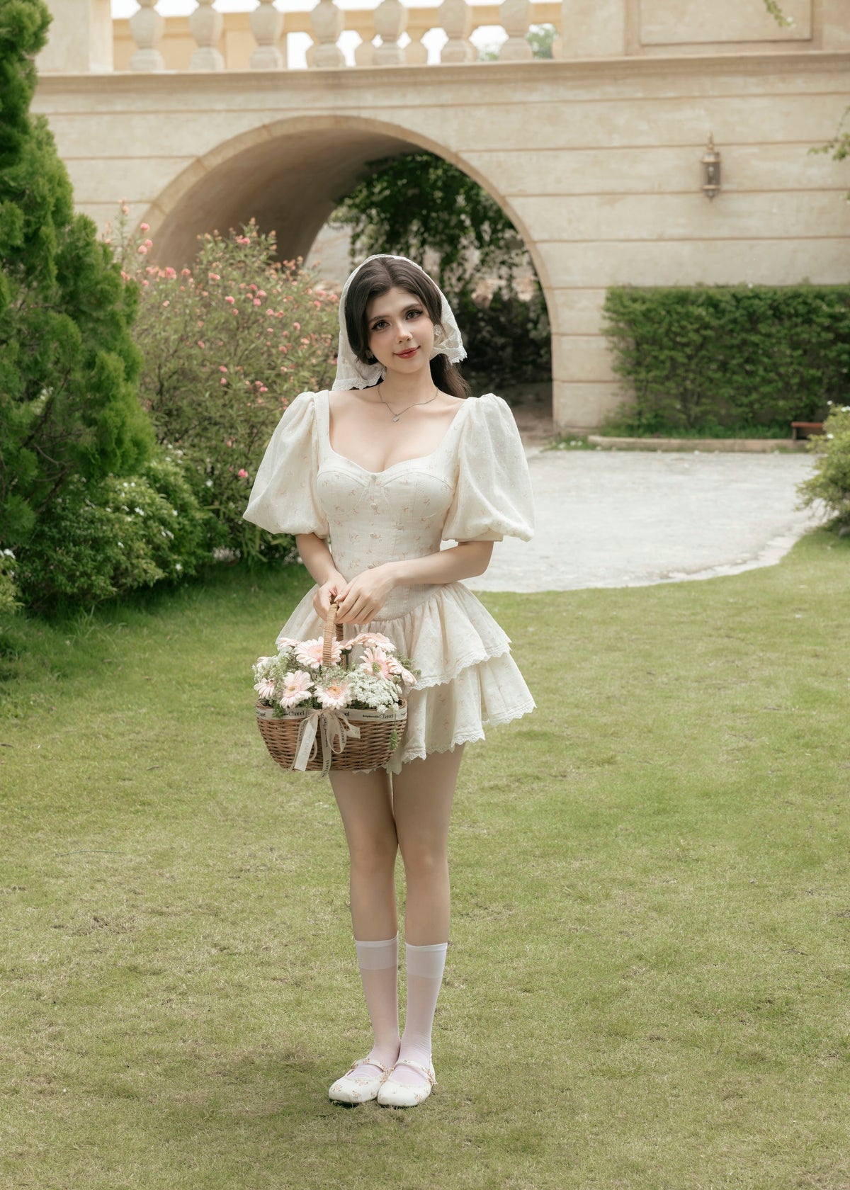 Melody Flower Dress with Turban
