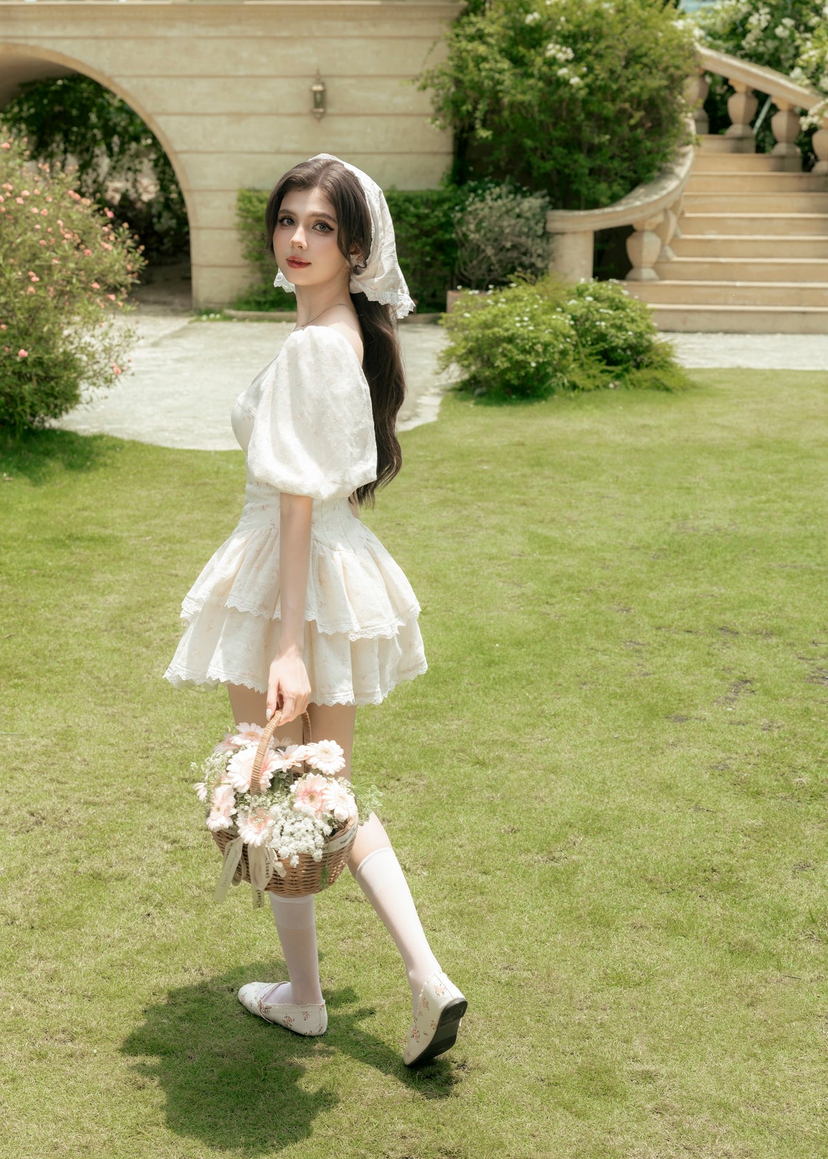Melody Flower Dress with Turban