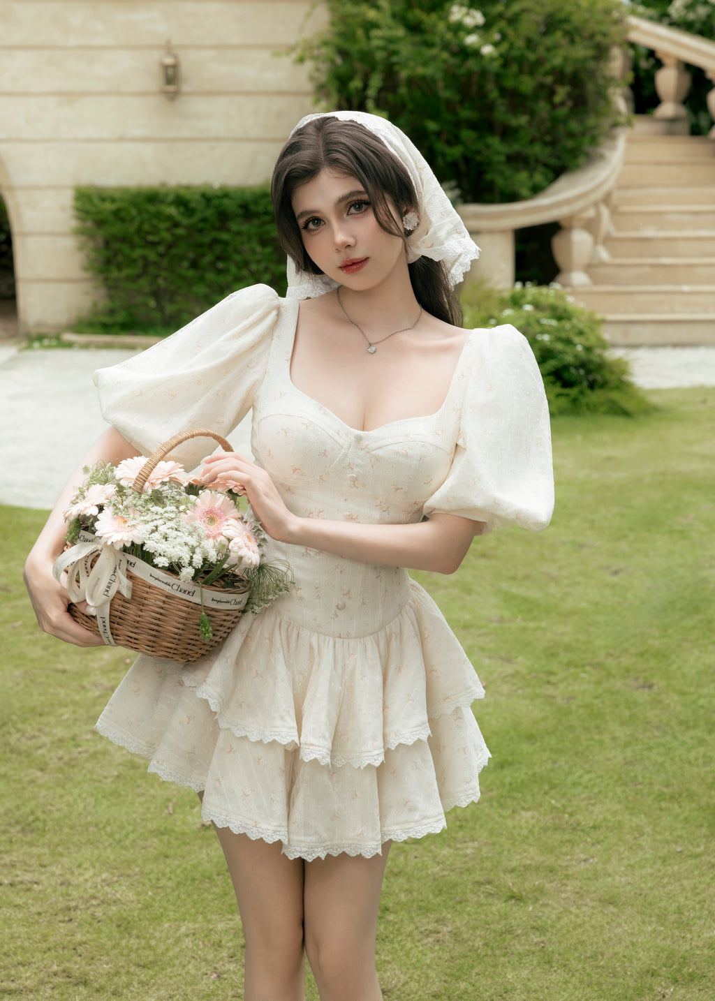 Melody Flower Dress with Turban
