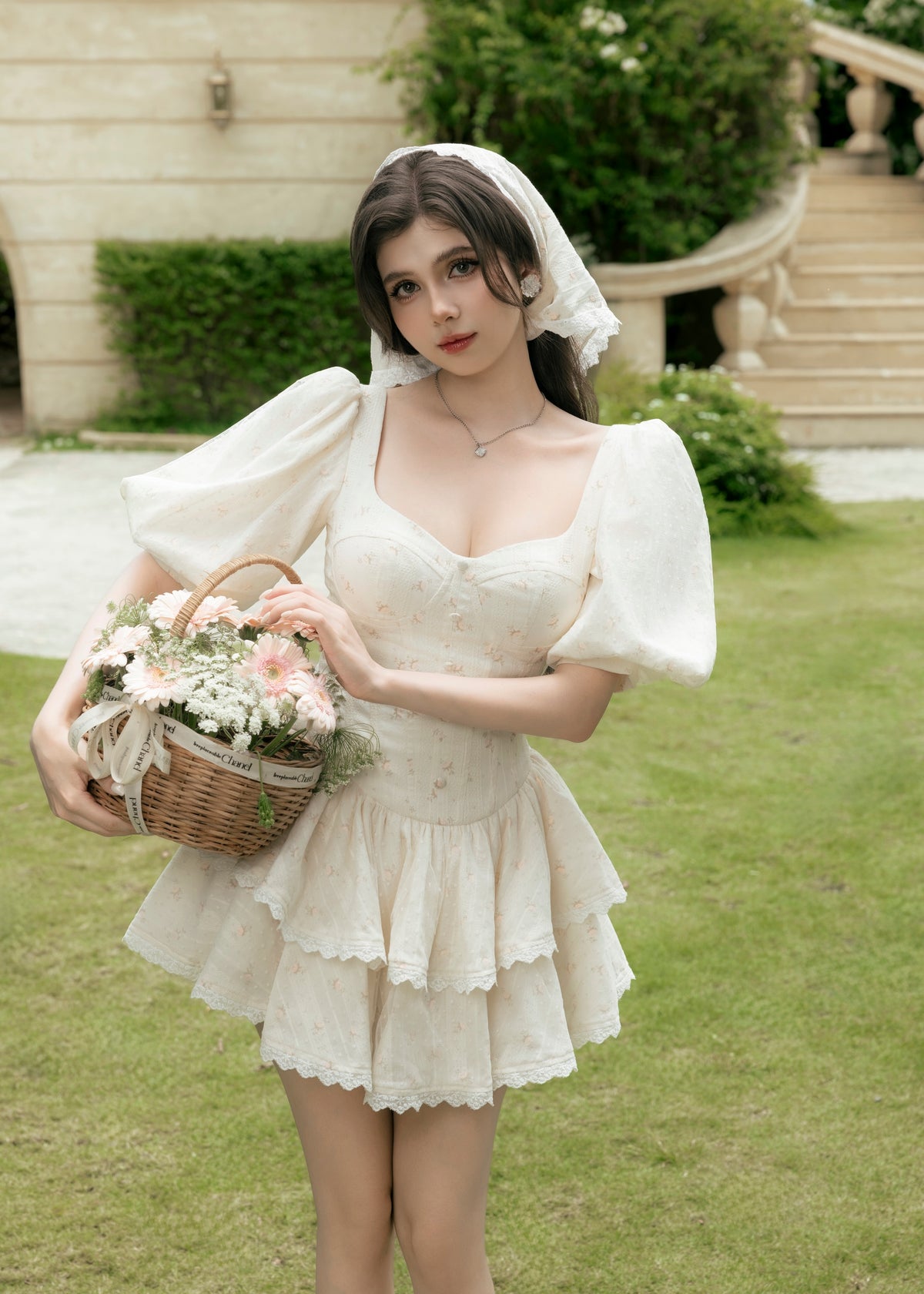 Melody Flower Dress with Turban