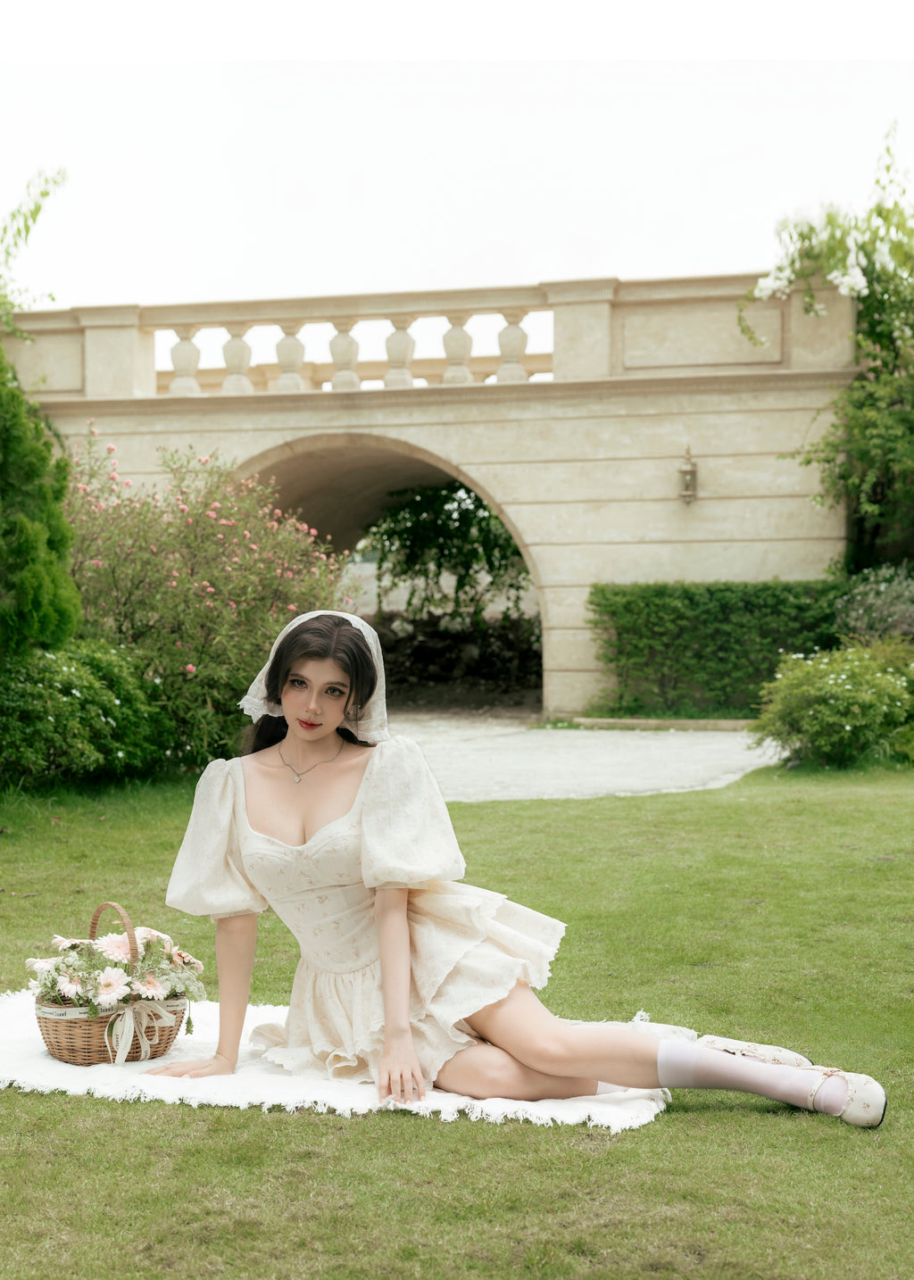 Melody Flower Dress with Turban